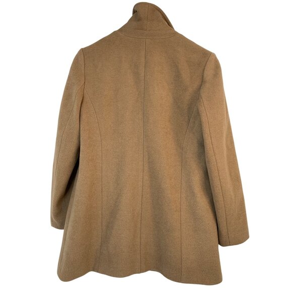 J. Jill Womens Petite Tan Wool Blend Peacoat Jacket Small RZ10404 - Picture 8 of 9